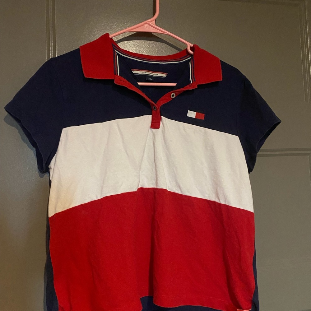 Tommy Hilfiger Kids Colorblock Polo in Navy, White & Red